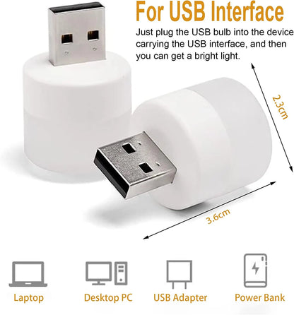 4 piece Mini USB Plug Lamp 5V 1.2W Super Bright Eye Protection Book Light Computer Mobile Power Charging USB Small Night Light