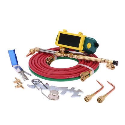 Portable Oxyacetylene Welding And Cutting Torch Kit With Long Pipe Brass Nozzle Welding Cutting Torch Soldering Equipment Kit