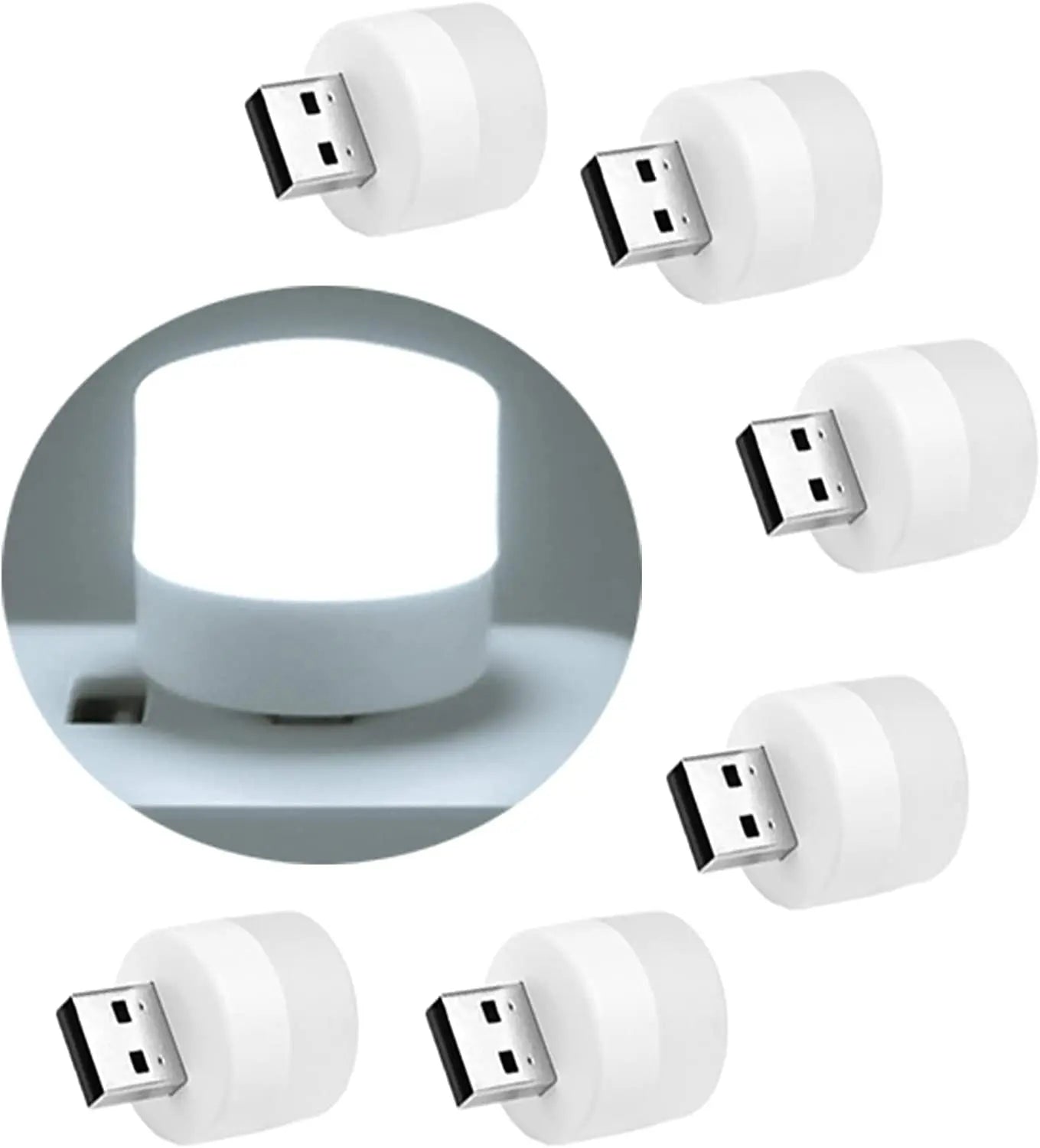 4 piece Mini USB Plug Lamp 5V 1.2W Super Bright Eye Protection Book Light Computer Mobile Power Charging USB Small Night Light