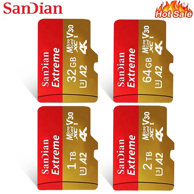 Original SD Card 2TB Large Capacity Memory Card 1TB Micro Mini TF Card 64GB High Speed Flash Card 32GB For PC/Desktop/Mac/Camera