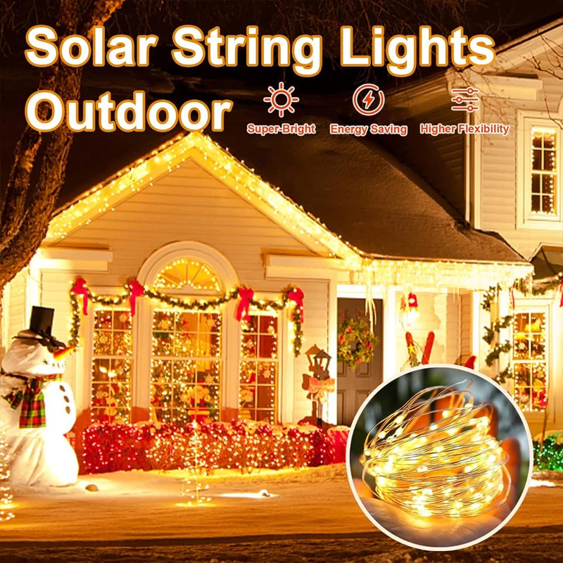 50/100/200/300LED Solar Light Outdoor Lamp String Lights For Holiday Christmas Party Waterproof Fairy Lights Garden Garland Lamp