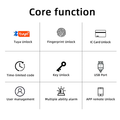 RAYKUBE M5 US Free Delivery Tuya BLE Smart Fingerprint Door Lock Electronic Lock with Password/Key/Card/Tuya APP Unlock