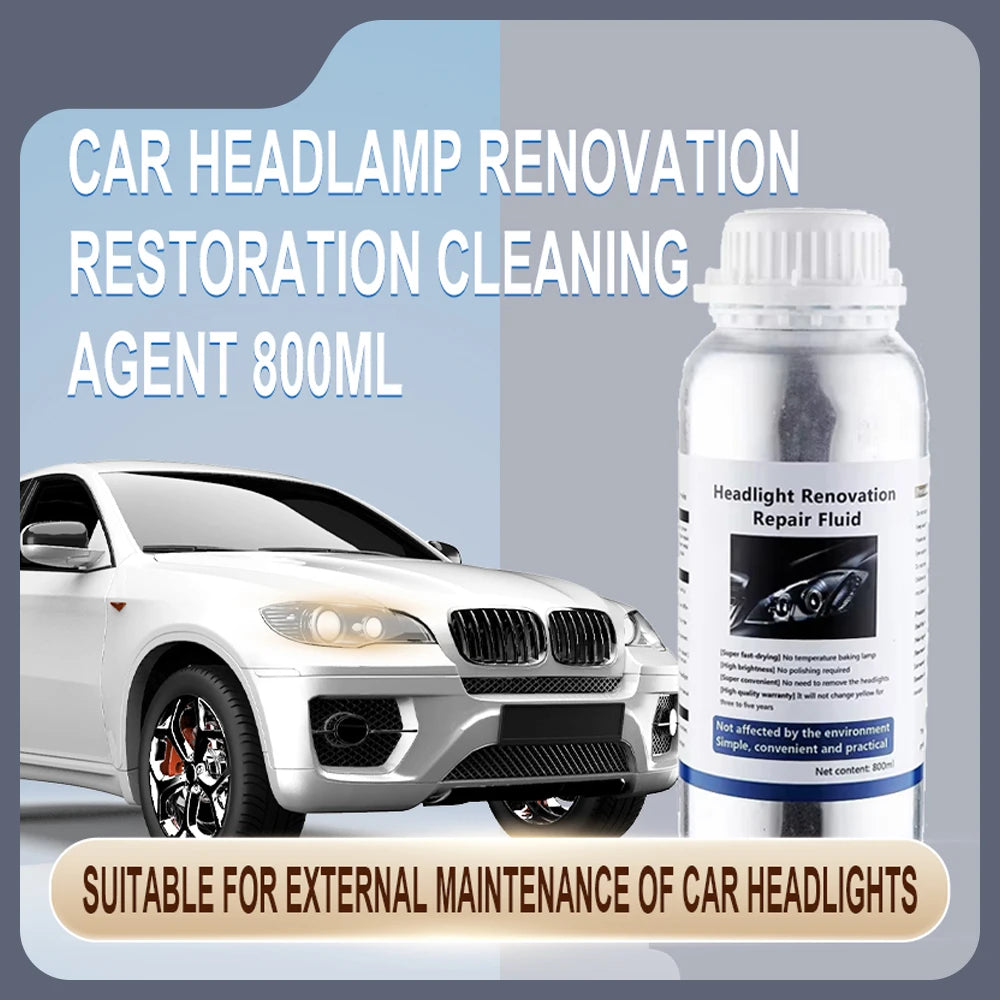 800ML Car Headlight Polishing Liquid Polymer Car Headlamp Renovation Restoration Cleaning Agent  Auto Repair Products