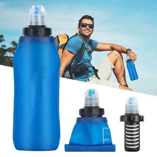 Filter Water Bottle Sports Water Bottle Foldable Portable Water Filter For Camping Hiking Water Purifier Outdoor Supplies