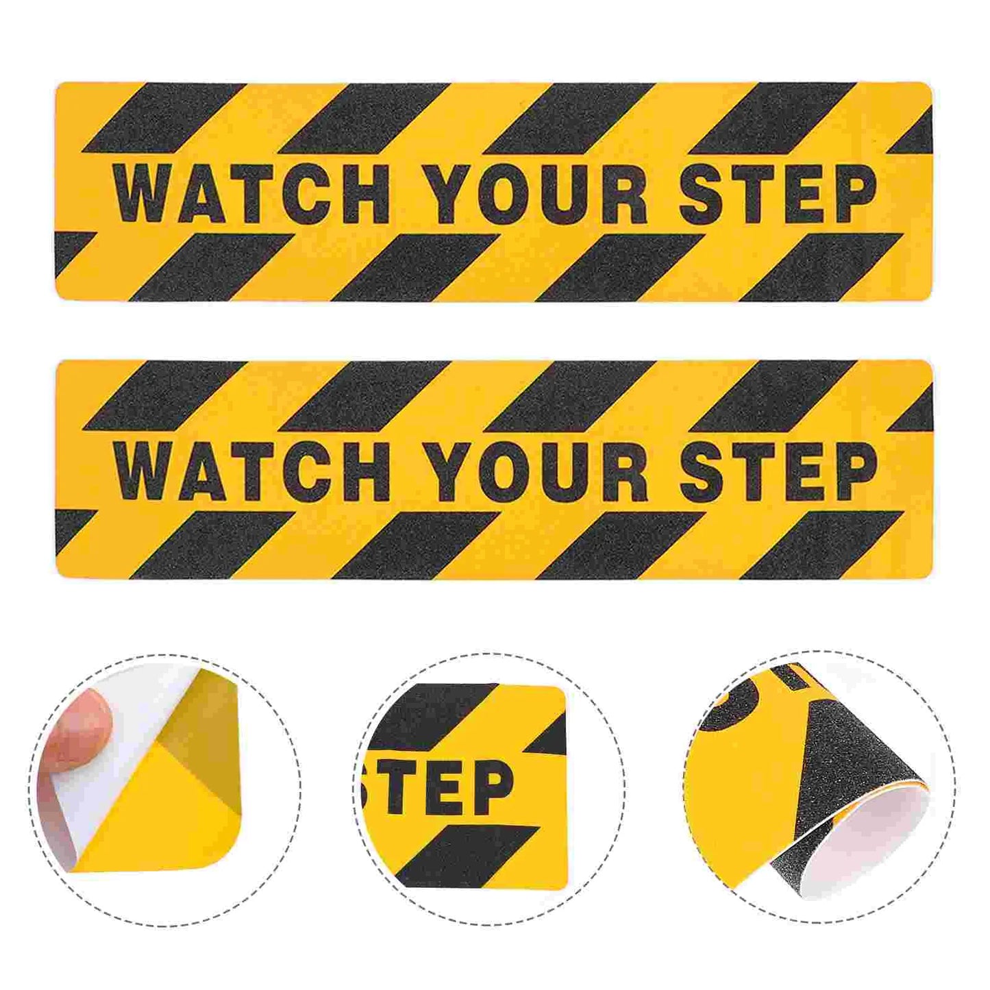 2 Pcs Sticker Red Reflective Tape Warning The Sign Safety Stickers Floor Adhesive Watch Your Step