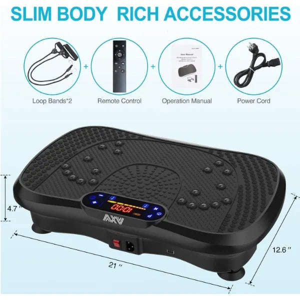 Vibration Plate Fitness Platform Exercise Machine Vibrating Lymphatic Drainage Shaking Full Body Shaker Workout Vibrate