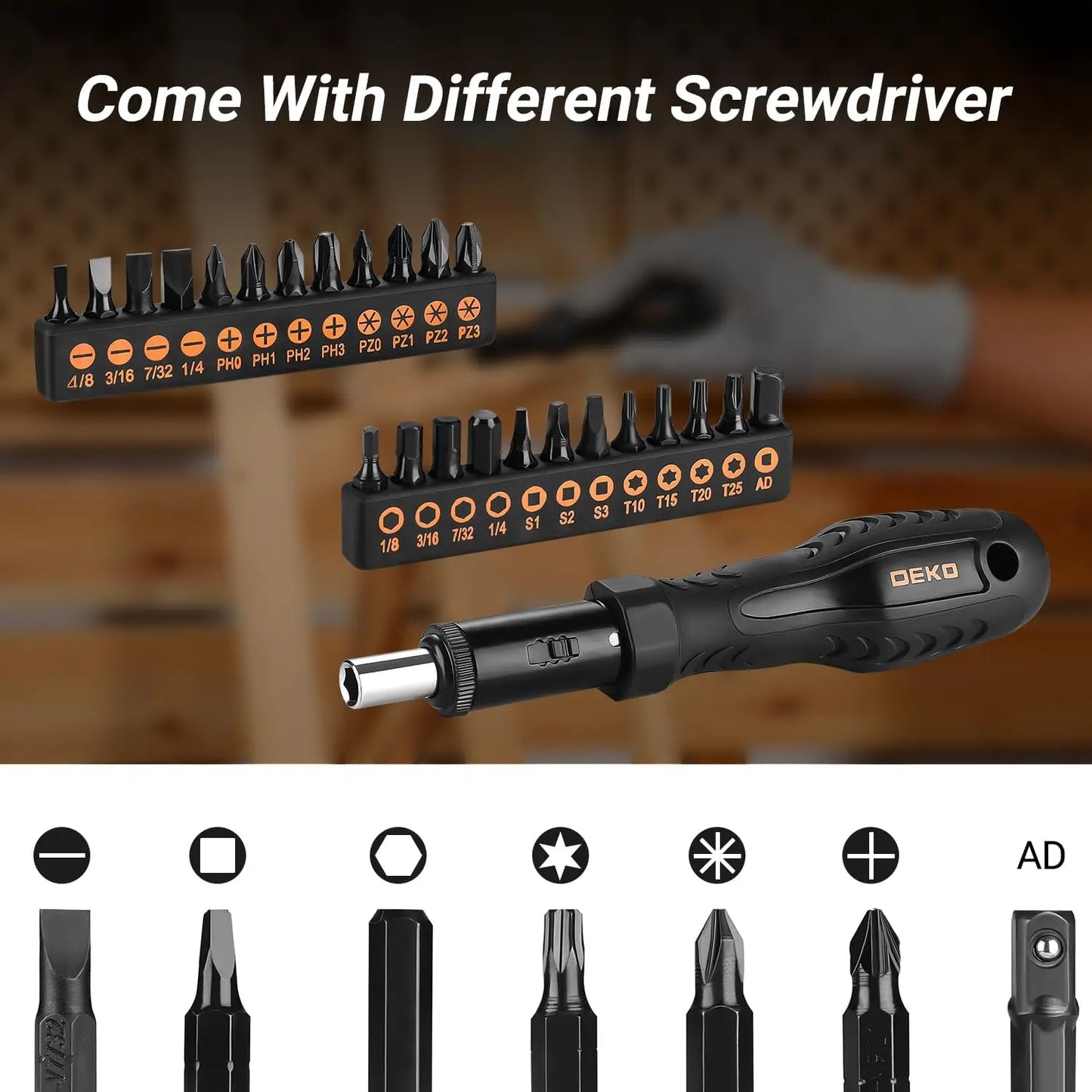 DEKO DKMT178 Household with Drill Wrench Socket Basic Hand Tools Sets for Men Car Repair Mechanic Tool Kit Set Automotive