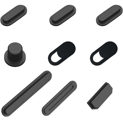 9 PCS Dust Plug Cover for MacBook Air 13.6" 15.3" M3 M2 MacBook Pro 14" 16" M4 M3 M2 M1 MacBook Pro 13" M2 M1 Dust Plug for HDMI Thunderbolt SD Charger Port & Headphone & 2PCS Webcam Cover Slide