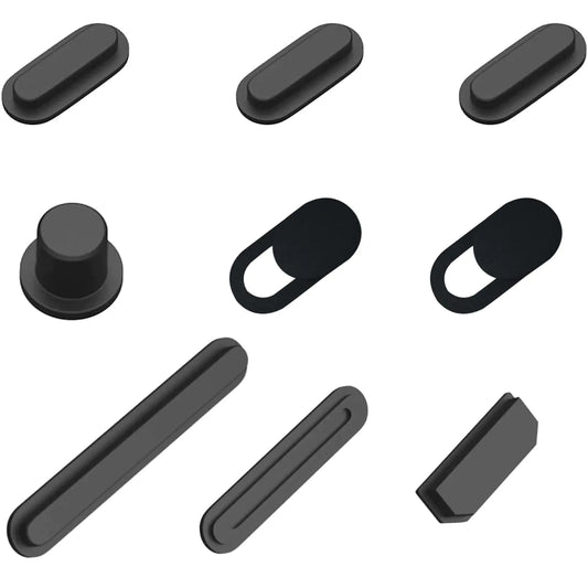 9 PCS Dust Plug Cover for MacBook Air 13.6" 15.3" M3 M2 MacBook Pro 14" 16" M4 M3 M2 M1 MacBook Pro 13" M2 M1 Dust Plug for HDMI Thunderbolt SD Charger Port & Headphone & 2PCS Webcam Cover Slide