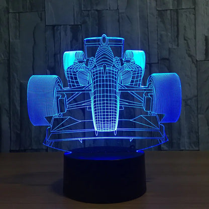 3D Racing LED Touch Control Night Light Decor Lamp