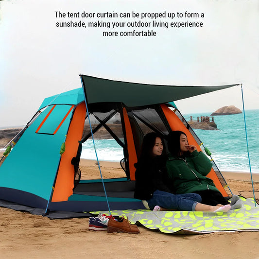 Outdoor Automatic Quick Open Tent Waterproof Camping Tent 3-4 Person Instant Setup Tent