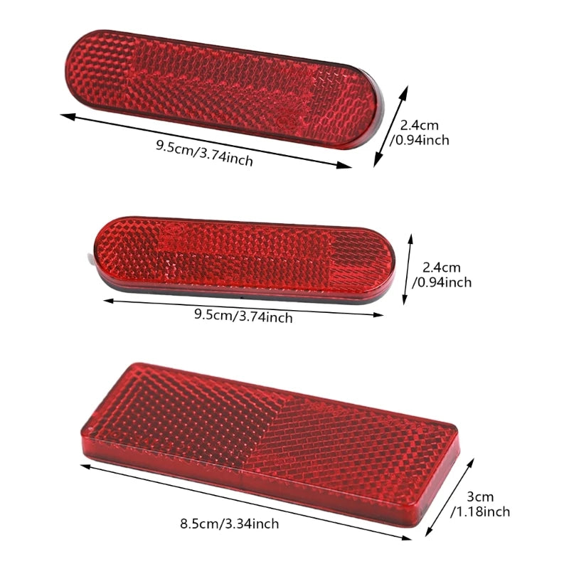 2024 New Reflective Mud Flap Reflectors Accessories For Motorized Bikes Electric Scooters Motorcycles, Improves Nighttime Safety