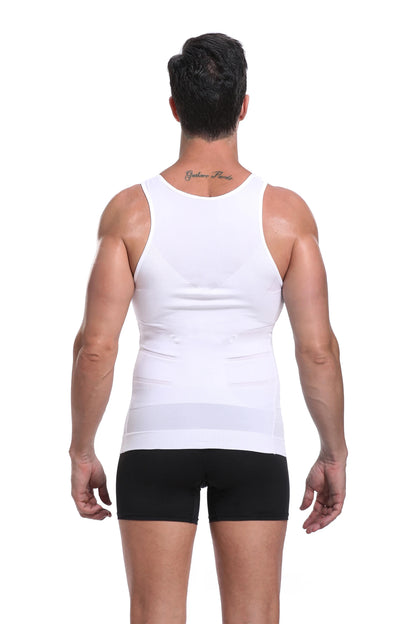 Men's Slimming Body Shaper Vest - Streamlined Compression Support, Tummy & Chest Sculpting, Breathable Everyday Wear