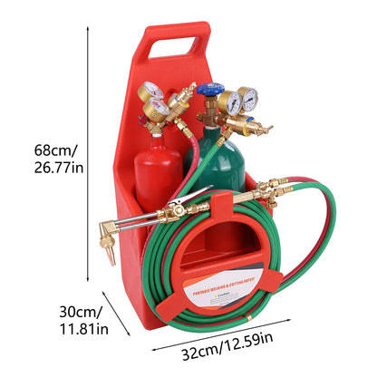 Portable Oxyacetylene Welding And Cutting Torch Kit With Long Pipe Brass Nozzle Welding Cutting Torch Soldering Equipment Kit