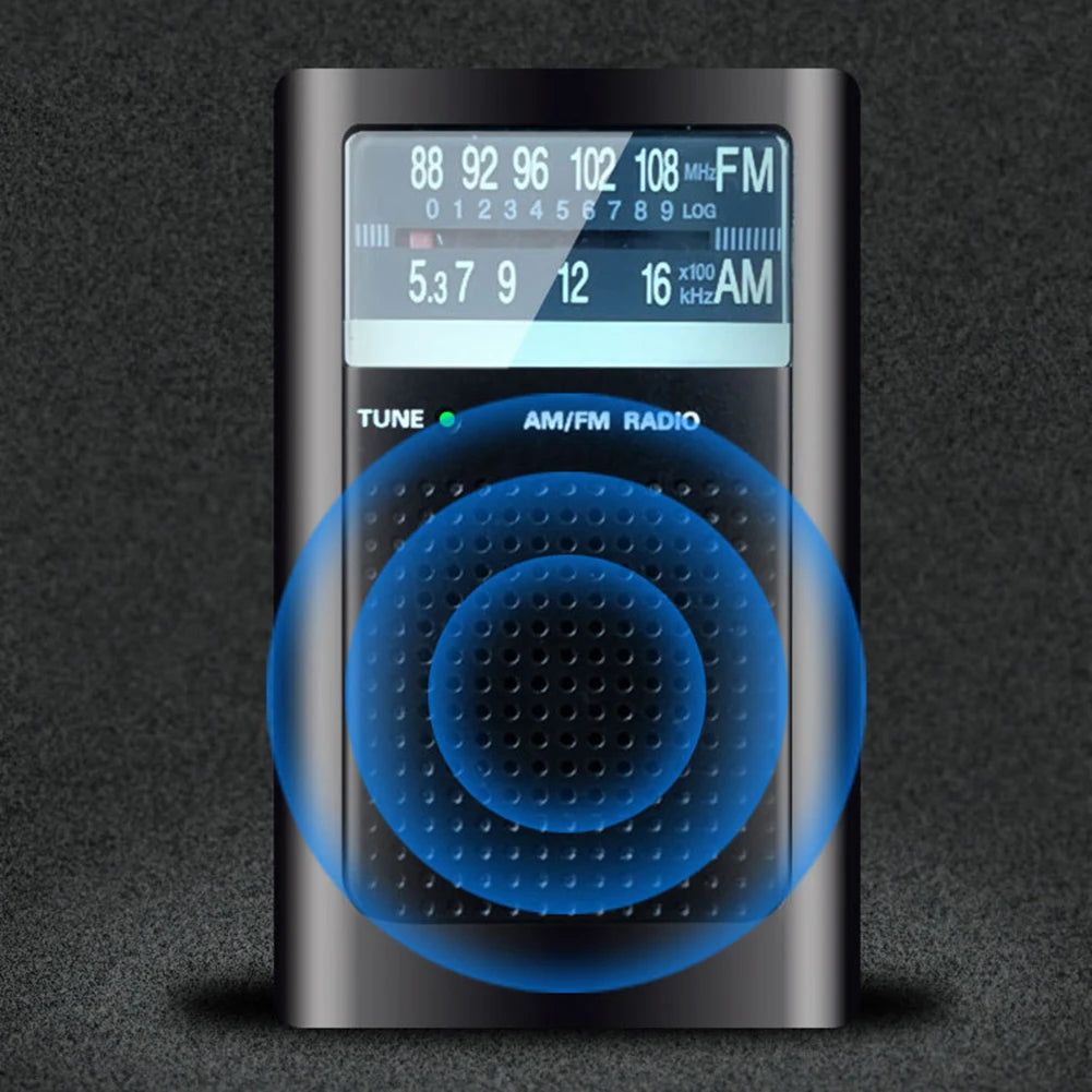 Pocket Radios Built-in Antenna Battery Operated AM FM Radio with Loud Speaker Dual-channel Stereo for Elderly Gifts