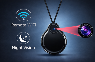 WIFI Wireless Wearable Body Micro Camera Motion Sensor Video Voice Recorder Home Security Camcorders, Webcam Built in Battery