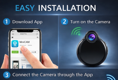 WIFI Wireless Wearable Body Micro Camera Motion Sensor Video Voice Recorder Home Security Camcorders, Webcam Built in Battery