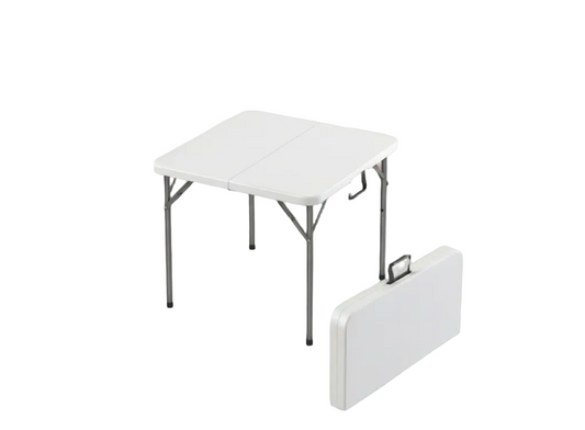 3/4/6/8ft Fold-in-Half Adjustable Folding Table Portable