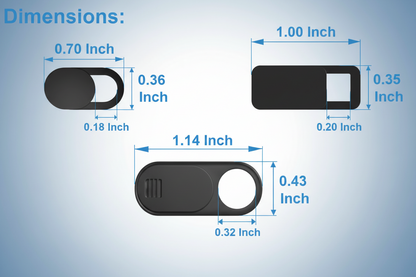 Universal Webcam Cover Slide, Ultra-Thin Camera Cover for Laptops, PC, Android and Apple Devices 0.022in Thick Web Blocker for Privacy and Security by Anti Spier
