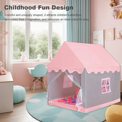 Kids Tent for Toddlers Kids with Windows Playhouse Tent Castle Play Tent Play House for Children Indoor and Outdoor Games