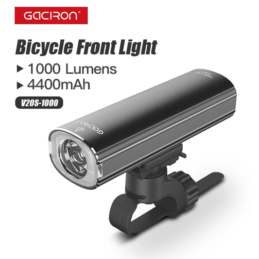 GACIRON Cycling Flash V20S 1000lm Headlight WithTaillight Rechargeable Lamp IPX6 Waterproof Bicycle Front Light Bike Accessories