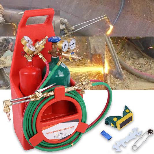 Portable Oxyacetylene Welding And Cutting Torch Kit With Long Pipe Brass Nozzle Welding Cutting Torch Soldering Equipment Kit