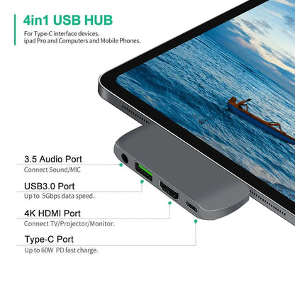 THUNDERBOLT 3 USB TYPE-C HUB DOCK FOR ANDROID PHONE OR TABLET