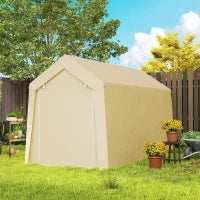 Outsunny 10' x 16' Carport, Heavy Duty Portable Garage Storage Tent with Large Zippered Door, Anti-UV PE Canopy Cover for Car, Truck, Boat, Motorcycle, Bike, Garden Tools, Outdoor Work by Dropsure