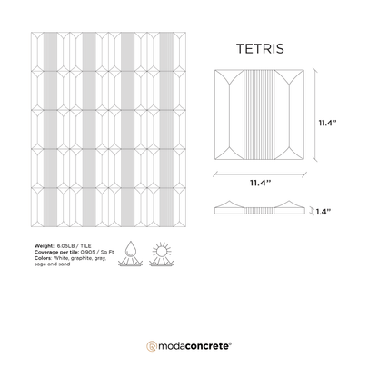 TETRIS Concrete Wall Tile