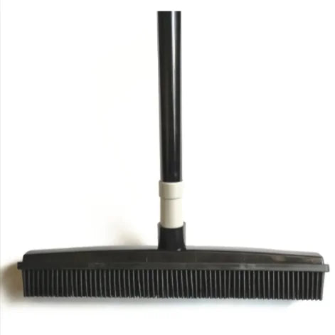 Pet Hair Remover Rubber Broom with Carpet Rake