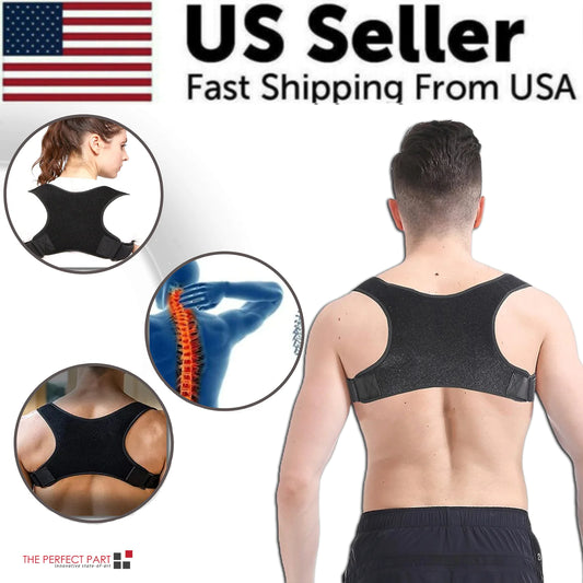 Adjustable Posture Corrector Back Shoulder Support Correct Brace Belt Men Women - Anti Spier 