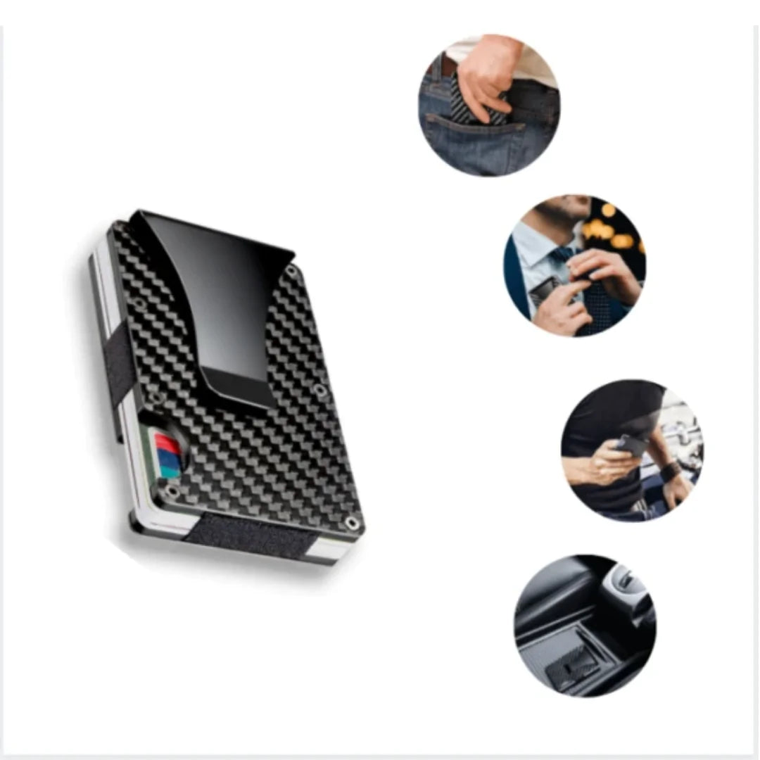 RFID Blocking Carbon Fiber WalletAnti Spier Anti SpierMen's RFID Blocking Carbon Fiber WalletProduct Description:
【RFID Blocking】This can prevent your credit card information from being read by a thief, scan devices, and ensure your private property informa