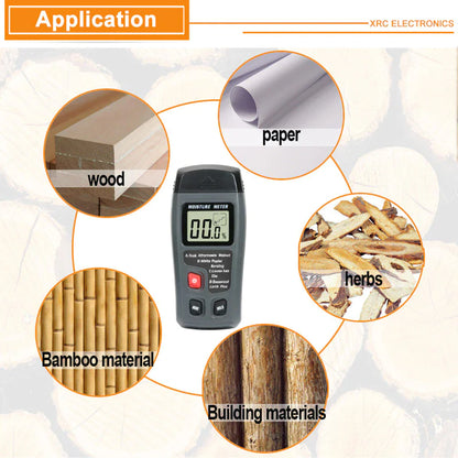 Digital LCD Wood Moisture Meter Detector Tester Wood Firewood Paper Cardboard