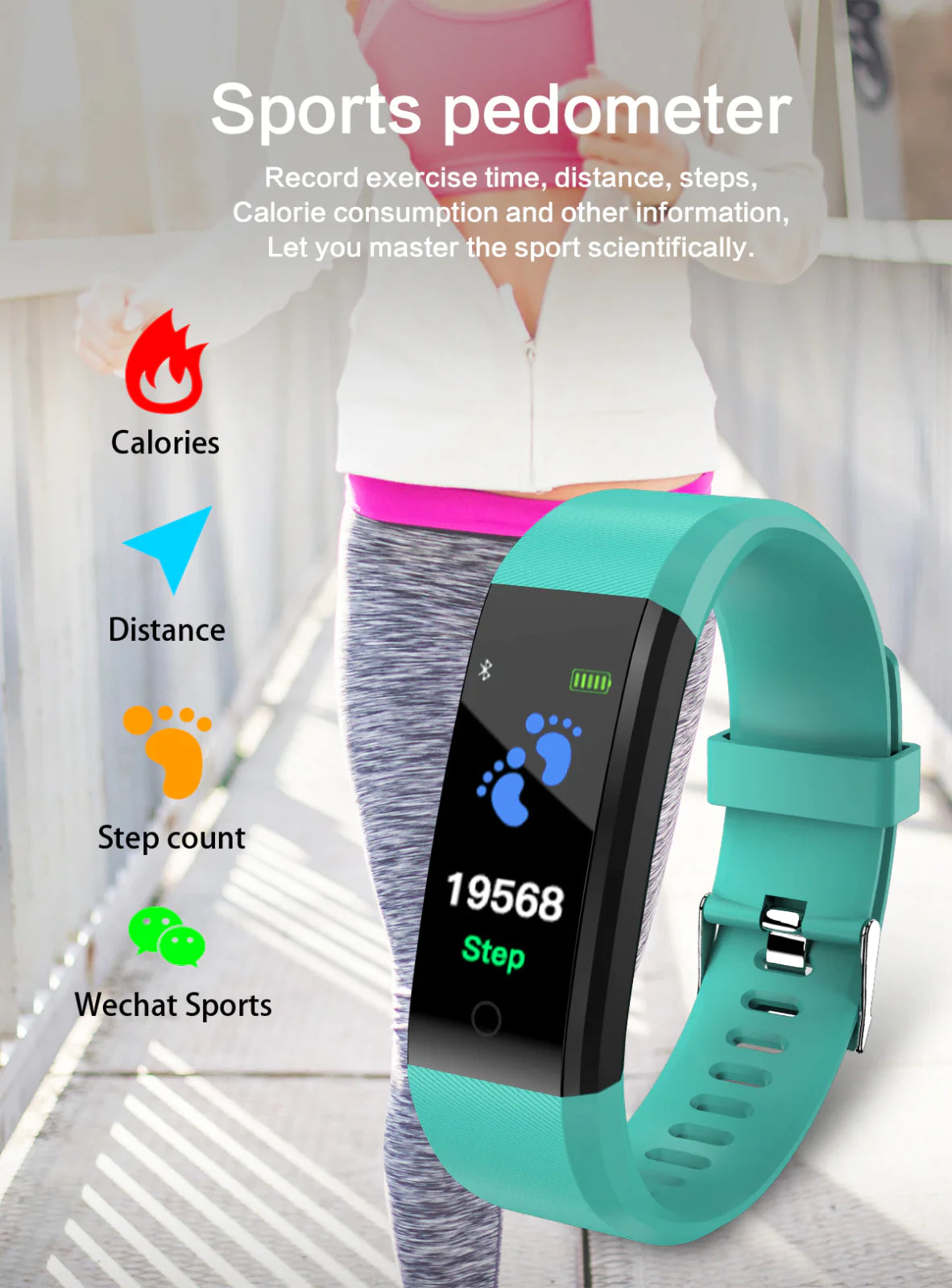 Fitness Smart Watch Activity Tracker Heart Rate For Women Men Oxygen BP Monitor - Anti Spier 