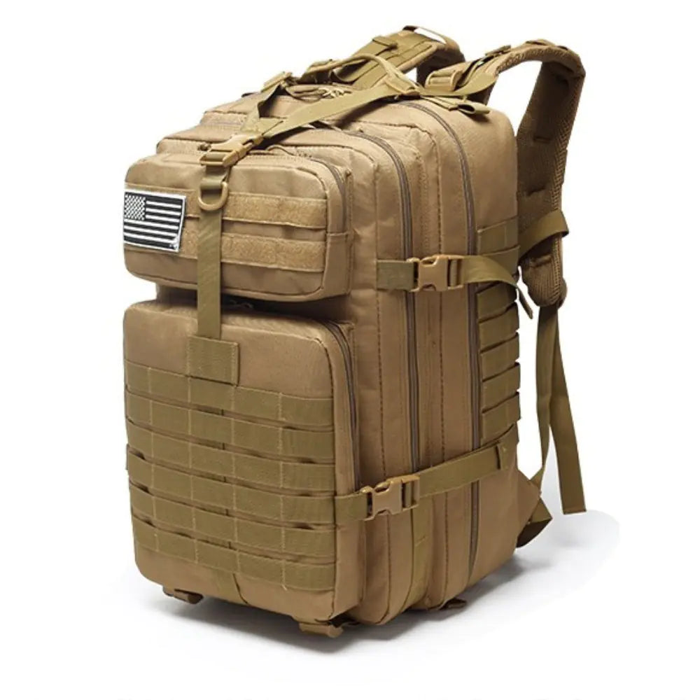 42L Tactical Backpack BagAnti Spier Anti Spier42L Tactical Backpack Bag with USA PatchWaterproof and Rip Proof
With multiple compartments, pouches and zip pockets.
High-quality brand zips and upgraded extra-durable plastic hardware.
MOLLE design an