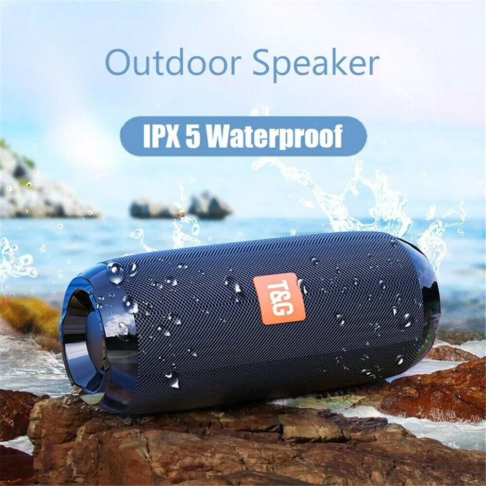 Bluetooth Speaker Wireless Waterproof Outdoor Stereo Bass USB/TF/FM Radio LOUD - Anti Spier 