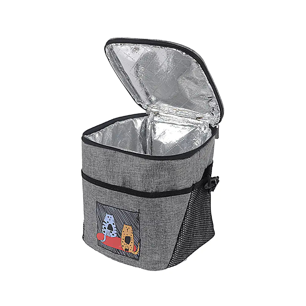 Biggdesign Cats Insulated Lunch Bag, Gray