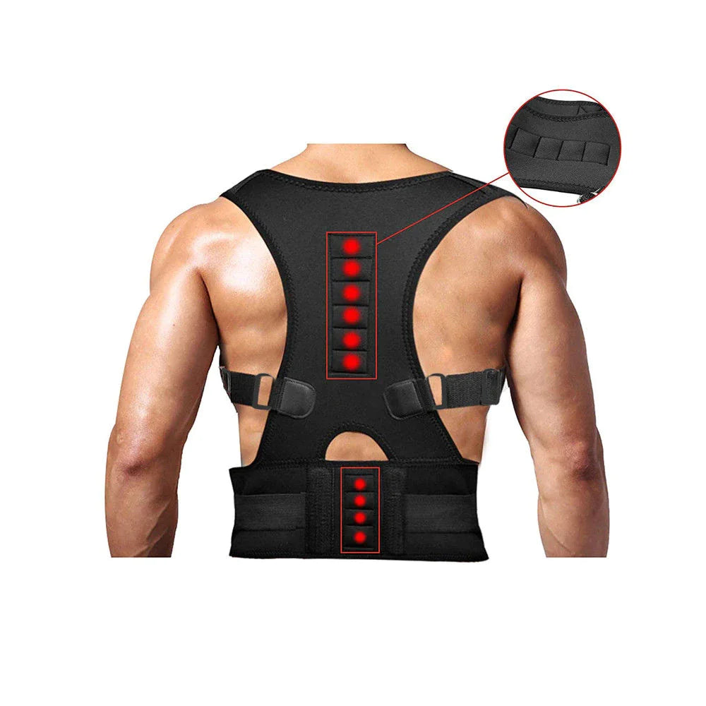 Posture Corrector Support Magnetic Back Shoulder Brace Belt Band For Men Women - Anti Spier 