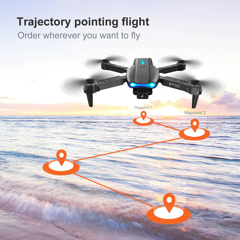 Drones Quadcopter 5G 4K GPS Drone X Pro with HD Dual Camera WiFi FPV Foldable RC - Anti Spier 