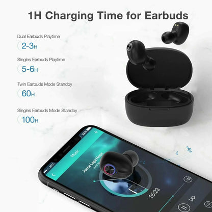 TWS Bluetooth Earbuds Waterproof Bluetooth 5.1 Headset Noise Cancelling Wireless - Anti Spier 