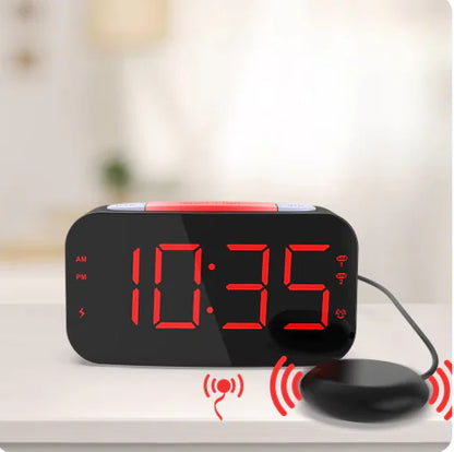 LED Digital Vibrating Alarm Clock for Heavy Sleepers