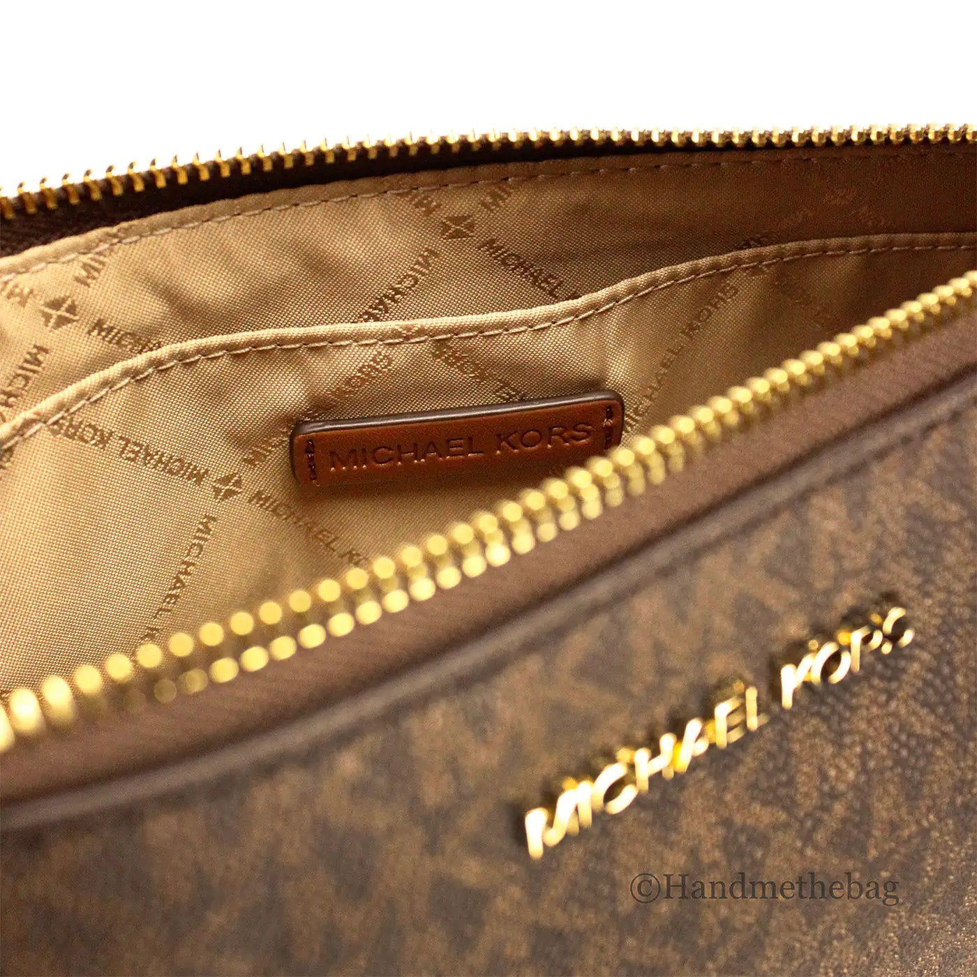 Michael Kors Jet Set Brown PVC Tech Crossbody Bag