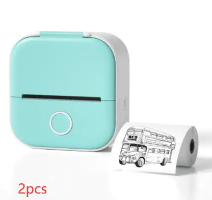 Portable Mini Thermal Label Printer Home Photo Printer Student Wrong Question Printer Bluetooth Mini Label Printer Price Tag - Anti Spier 