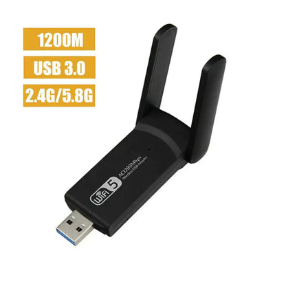 1200Mbps Long Range AC1200 Dual Band 5GHz Wireless USB 3.0 WiFi Adapter Antennas