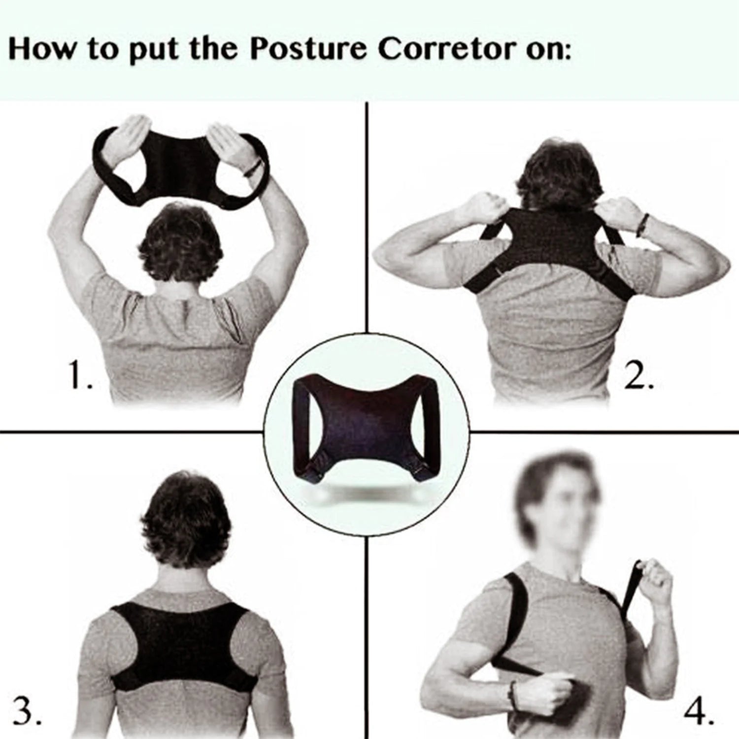 Adjustable Posture Corrector Back Shoulder Support Correct Brace Belt Men Women - Anti Spier 