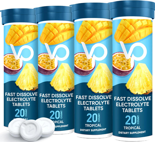 Venture Pal Chewable Electrolyte Tablets Fast-Dissolve Sugar-Free Stick Salt Tablets - Variety Pack for Rapid Hydration Outdoor Running Hiking Sports | Keto & Vegan Friendly | 80 Count (4 Pack)