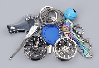 Wheel Rim Hub Tuning Keychain