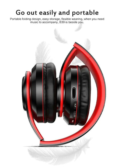 Super Bass Wireless Bluetooth Headphones Foldable Stereo Earphones Headsets Mic - Anti Spier 