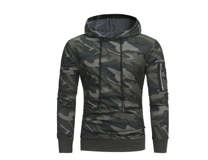 Camo Hoodie Sweatshirt with Hood