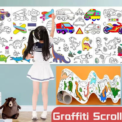 Coloring Paper Roll Graffiti Scroll Puzzle Toy